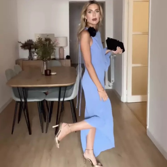 ZARA ASYMMETRIC CAPE DRESS - Picture 3 of 15